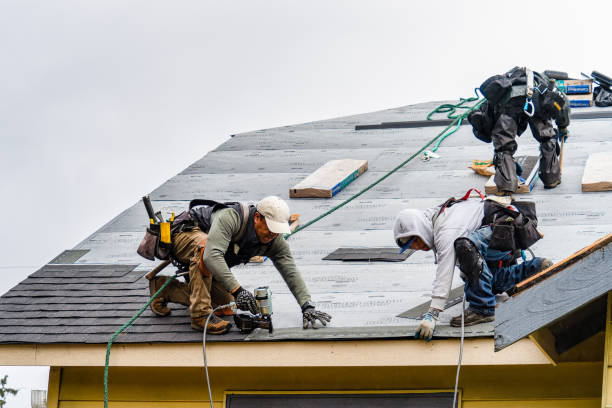 Professional Roofing technician working in Dumont, NJ